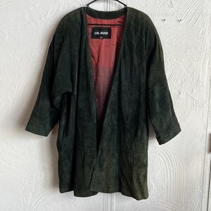 Vintage Luis Alvear Leather Cape Style Jacket Sz. L